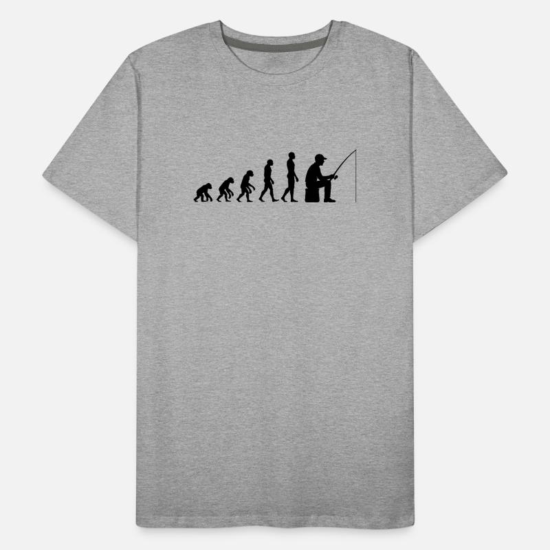 ÉVOLUTION VERS PÊCHEUR, JOURNÉE PARFAITE ET CAPTURE ! T-shirt bio Premium Homme