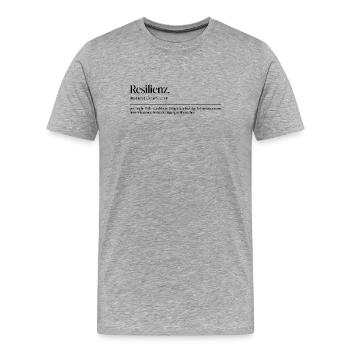 Résilience - T-shirt bio Premium Homme - gris chiné - Devant - Damien (186cm)