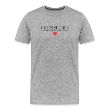 J'Ai Un Secret, Future Big Brother, Future Big Sis - T-shirt bio Premium Homme - gris chiné - Devant - Damien (186cm)