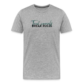 Faites-vous confiance – Déclaration de confiance en soi - T-shirt bio Premium Homme - gris chiné - Devant - Damien (186cm)