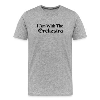 I Am With The Orchestra - Männer Premium Bio T-Shirt - Grau meliert - Vorne - Damien (186cm)