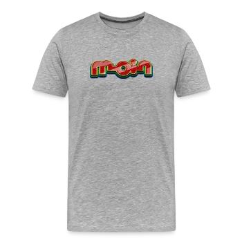Hello - Men's Premium Organic T-Shirt - heather grey - Front - Damien (186cm)