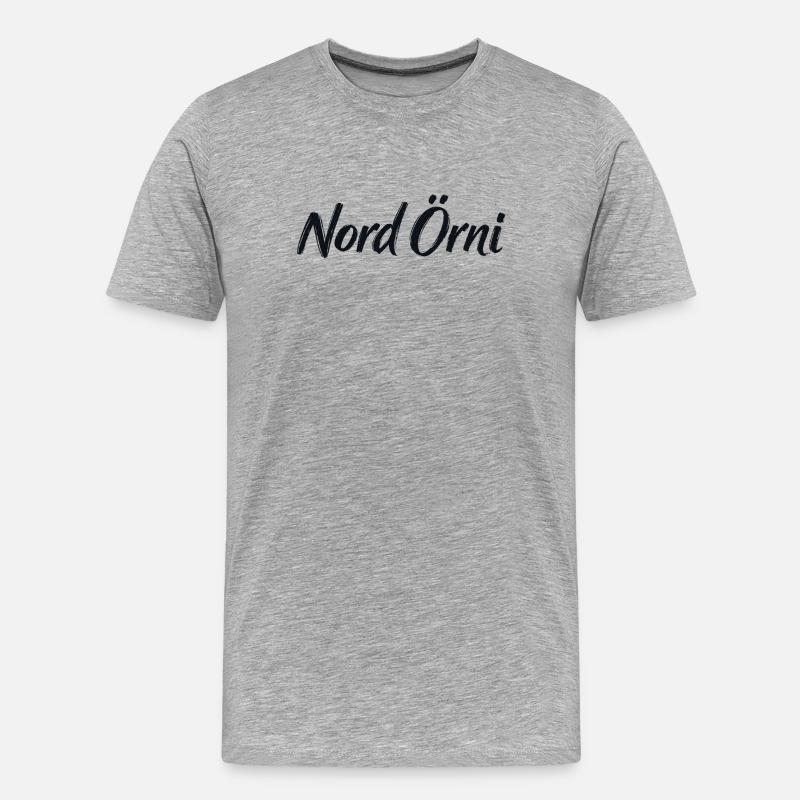Nord Örni - Männer Premium Bio T-Shirt - Grau meliert