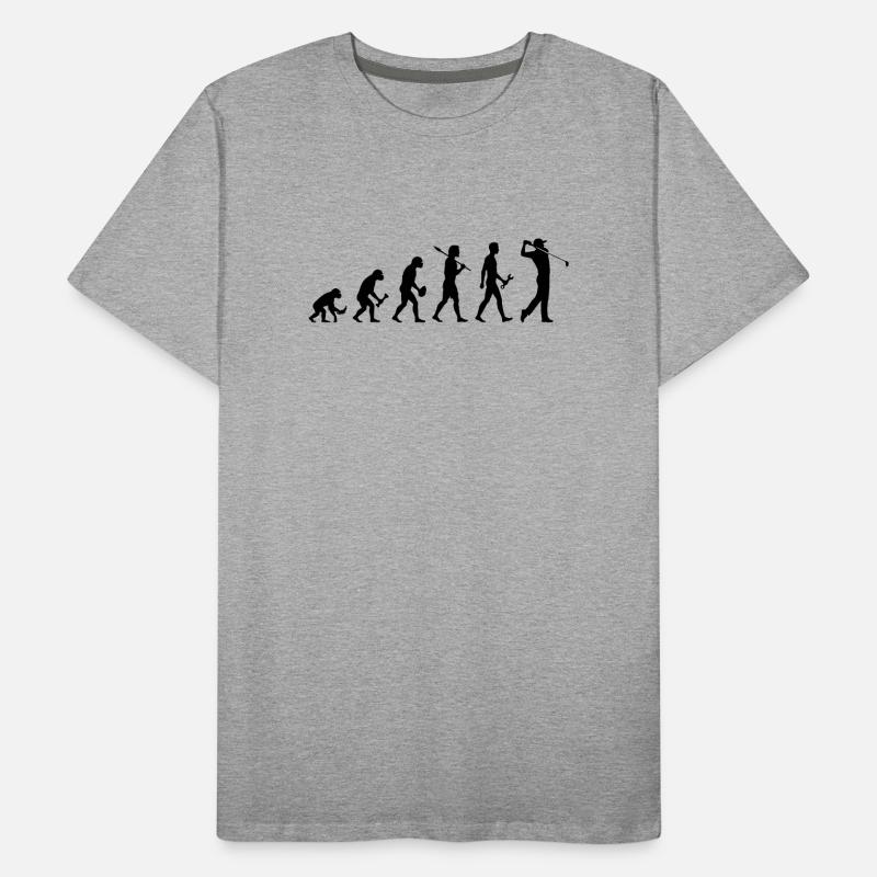 Evolution Golfer Golf T-shirt bio Premium Homme