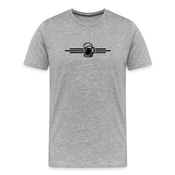 Beer beer glass icon - Men's Premium Organic T-Shirt - heather grey - Front - Damien (186cm)