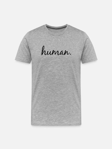 human. Human rights for all - Men's Premium Organic T-Shirt - heather grey