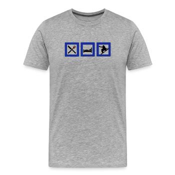 snowboard - T-shirt bio Premium Homme - gris chiné - Devant - Damien (186cm)