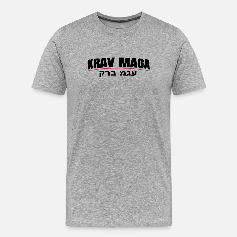 KravMaga Original - Männer Premium Bio T-Shirt - Grau meliert