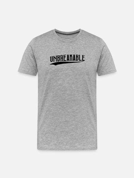 unbreakable unstoppable strong training popular - Men's Premium Organic T-Shirt - heather grey