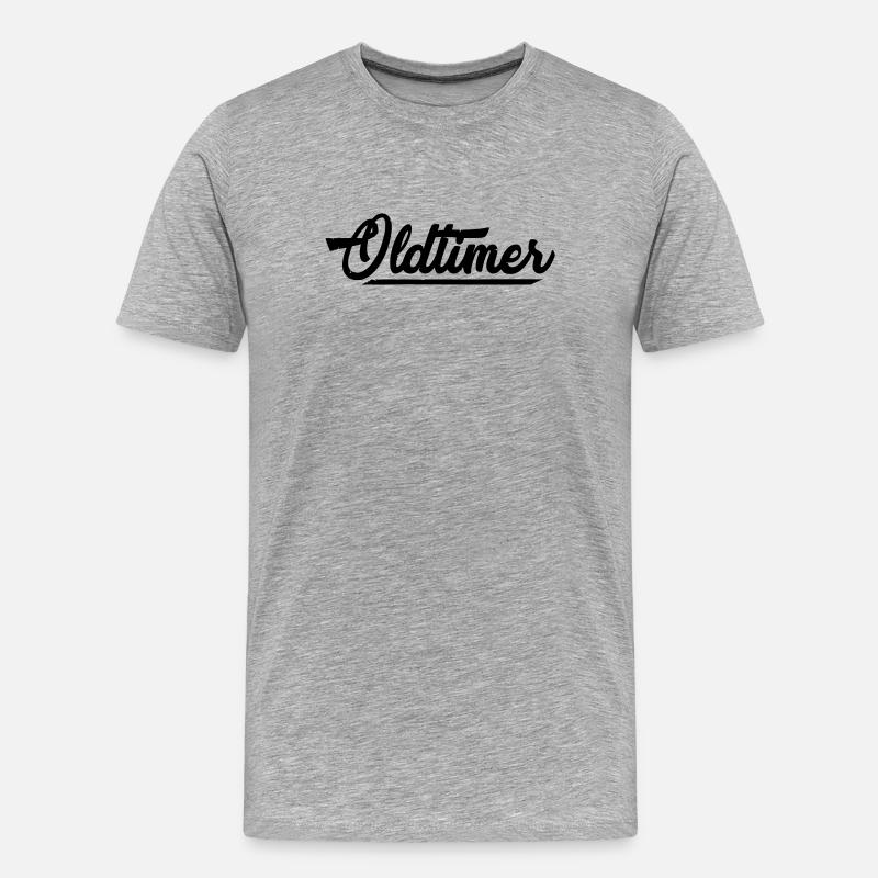 oldtimer - Männer Premium Bio T-Shirt - Grau meliert