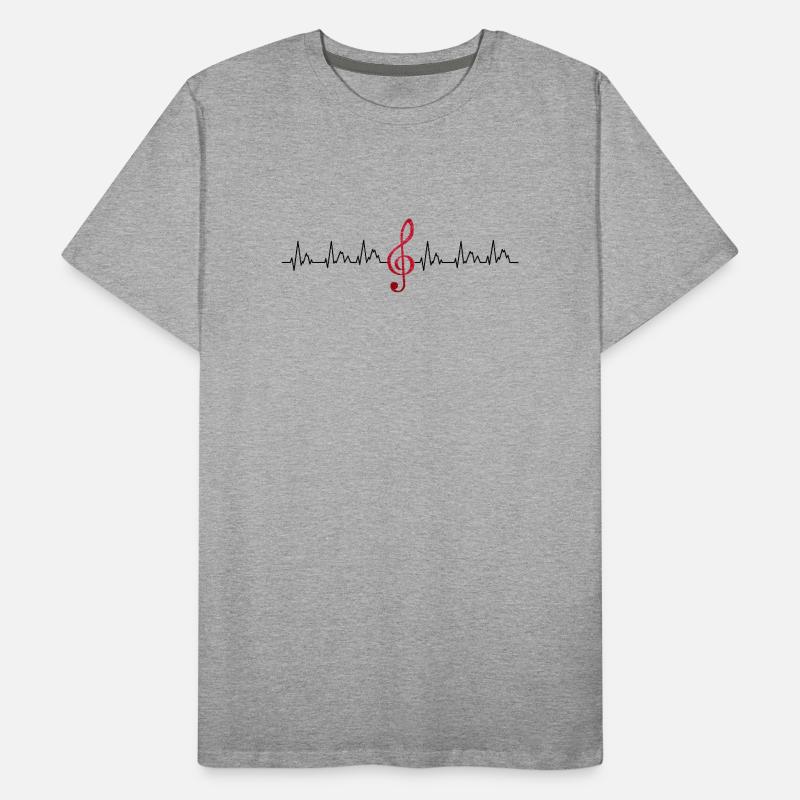 Glowing Treble Clef Men's Premium Organic T-Shirt