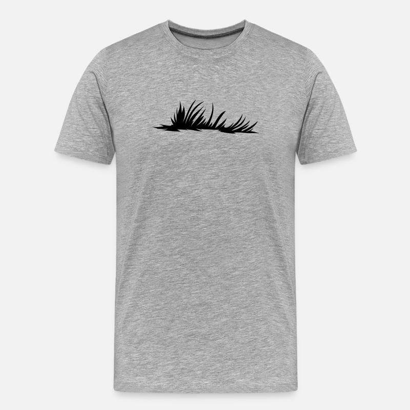 wiese meadow - Männer Premium Bio T-Shirt - Grau meliert