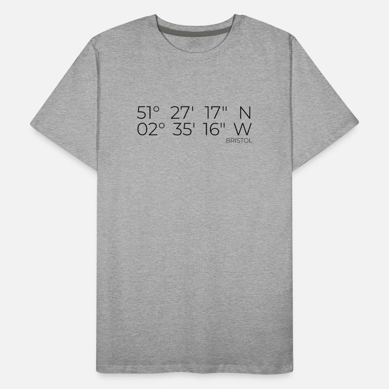 Coordinates: Bristol, England Men's Premium Organic T-Shirt