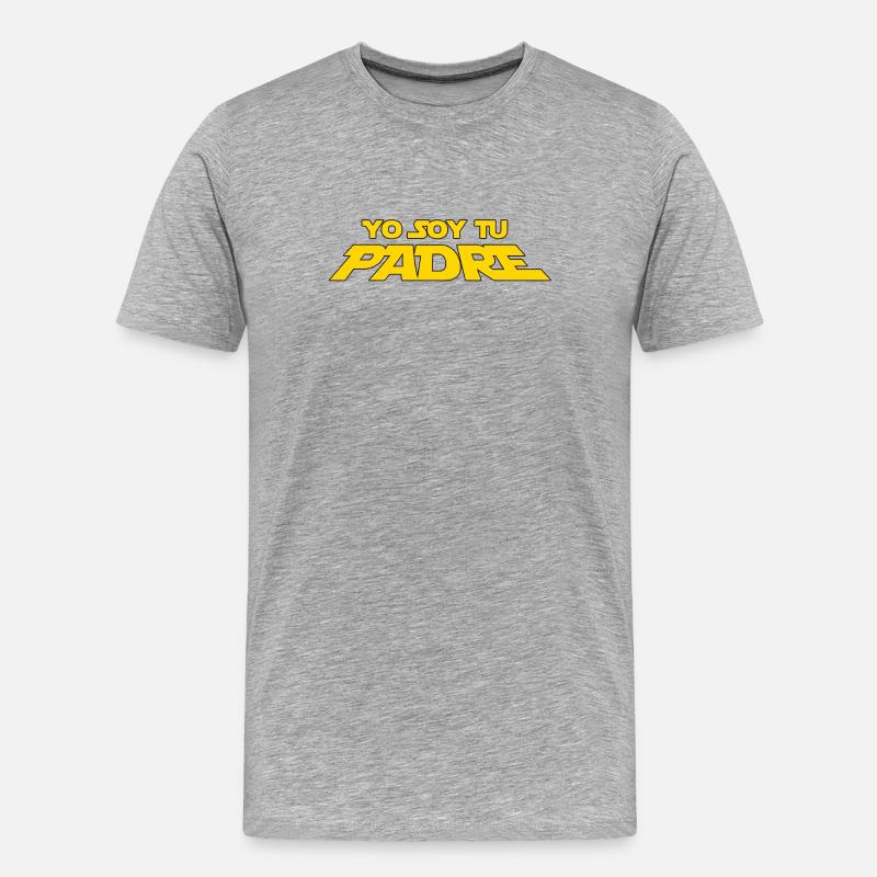 Ich bin dein Vater - Männer Premium Bio T-Shirt - Grau meliert