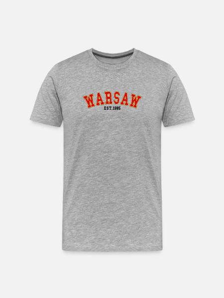 Warsaw_Est_1985 - Men's Premium Organic T-Shirt - heather grey