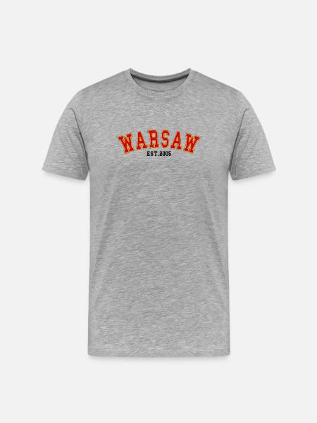 Warsaw_Est_2005 - T-shirt bio Premium Homme - gris chiné