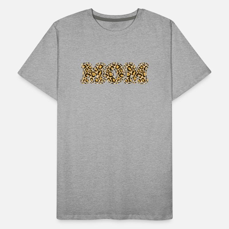 MOM Leopard Print Pattern Men's Premium Organic T-Shirt