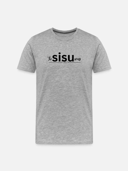Der Sisu-Weg - Männer Premium Bio T-Shirt - Grau meliert