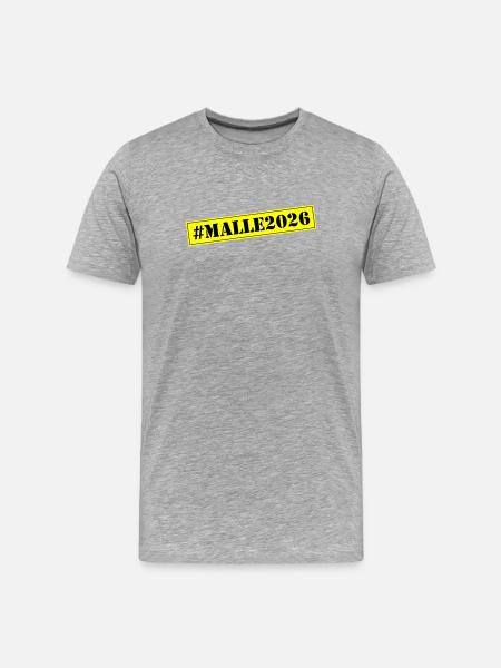 Malle 2026 - T-shirt bio Premium Homme - gris chiné