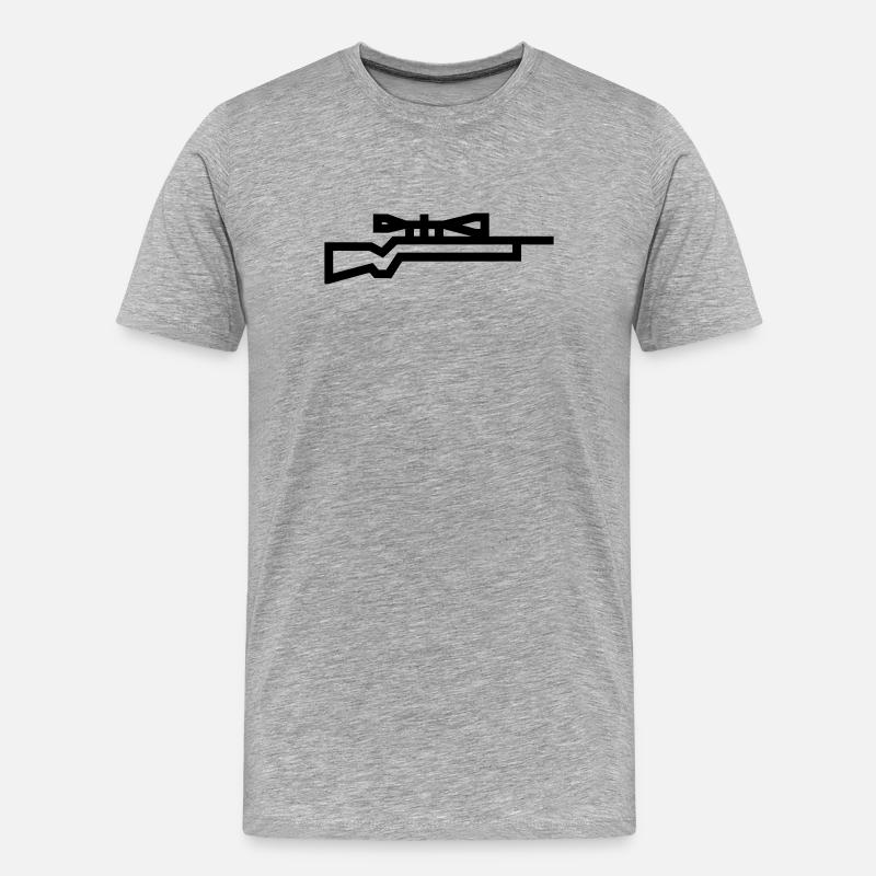 Scharfschütze - Männer Premium Bio T-Shirt - Grau meliert