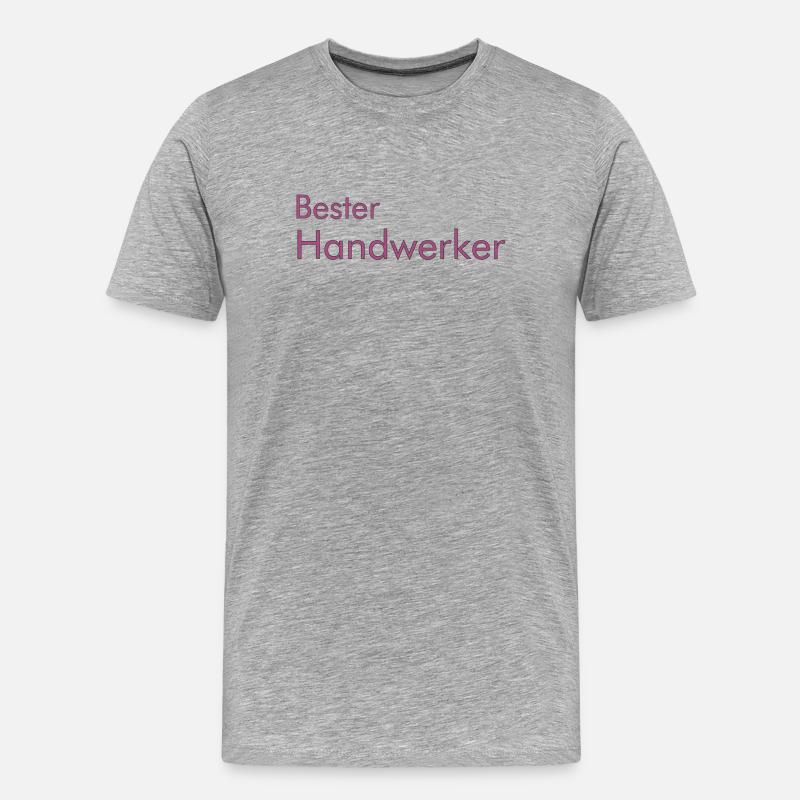 Bester Handwerker - Männer Premium Bio T-Shirt - Grau meliert