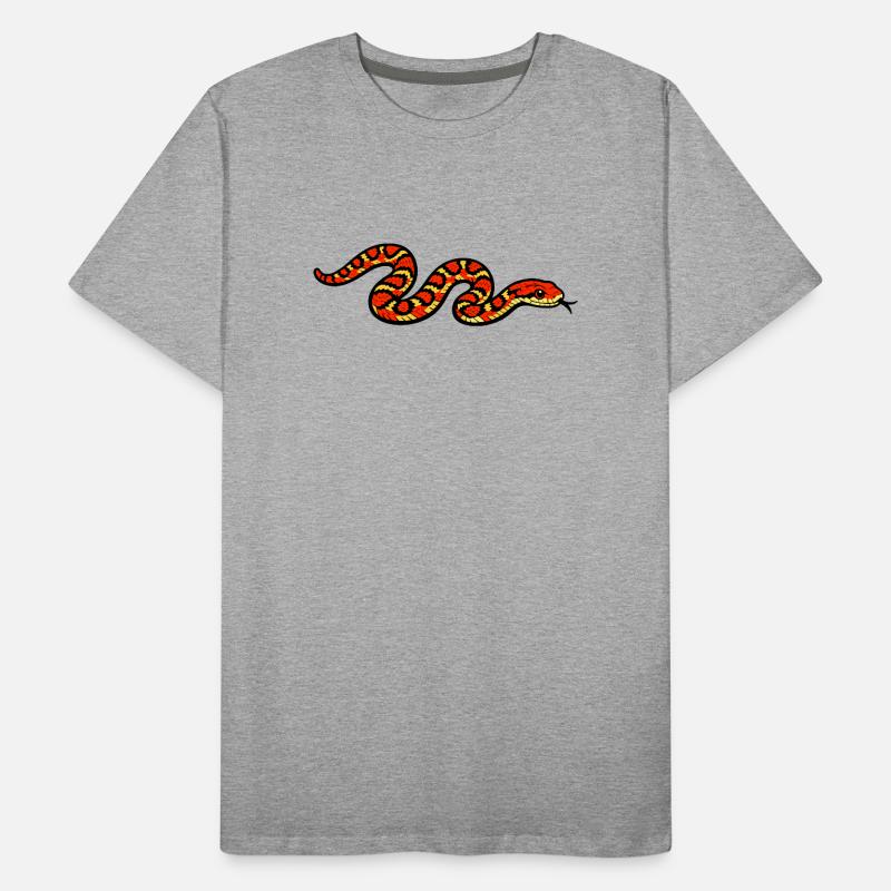Fiery Snake Pattern Men's Premium Organic T-Shirt