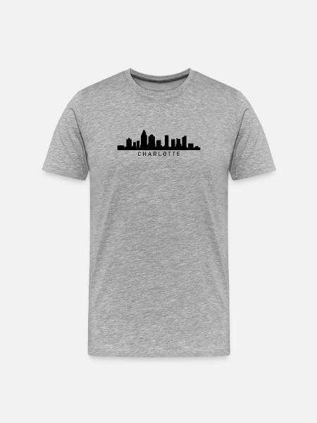 Skyline Charlotte - Men's Premium Organic T-Shirt - heather grey