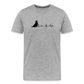 Paw print - Men's Premium Organic T-Shirt - heather grey - Front - Damien (186cm)