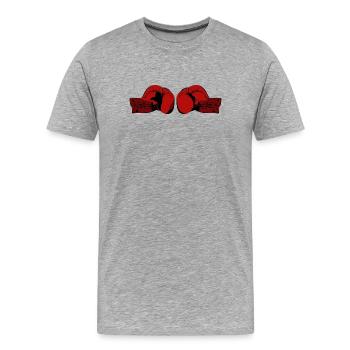 Boxing Gloves - Men's Premium Organic T-Shirt - heather grey - Front - Damien (186cm)