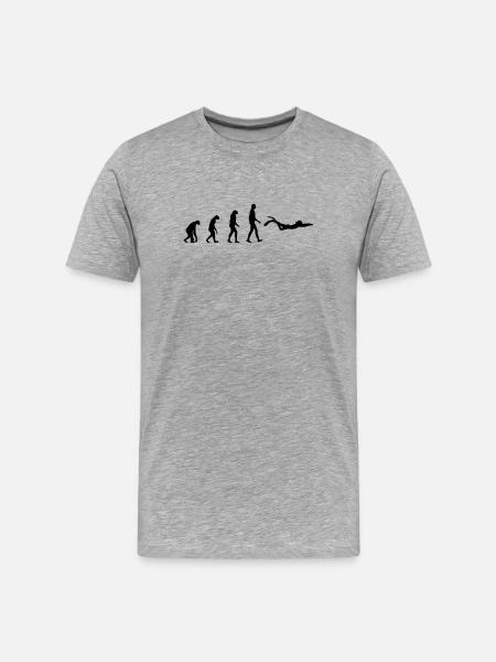 Diving - Men's Premium Organic T-Shirt - heather grey
