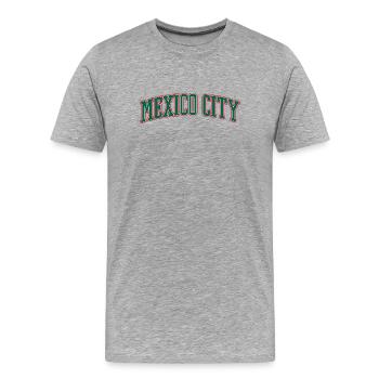 Contour Varsity de Mexico - T-shirt bio Premium Homme - gris chiné - Devant - Damien (186cm)