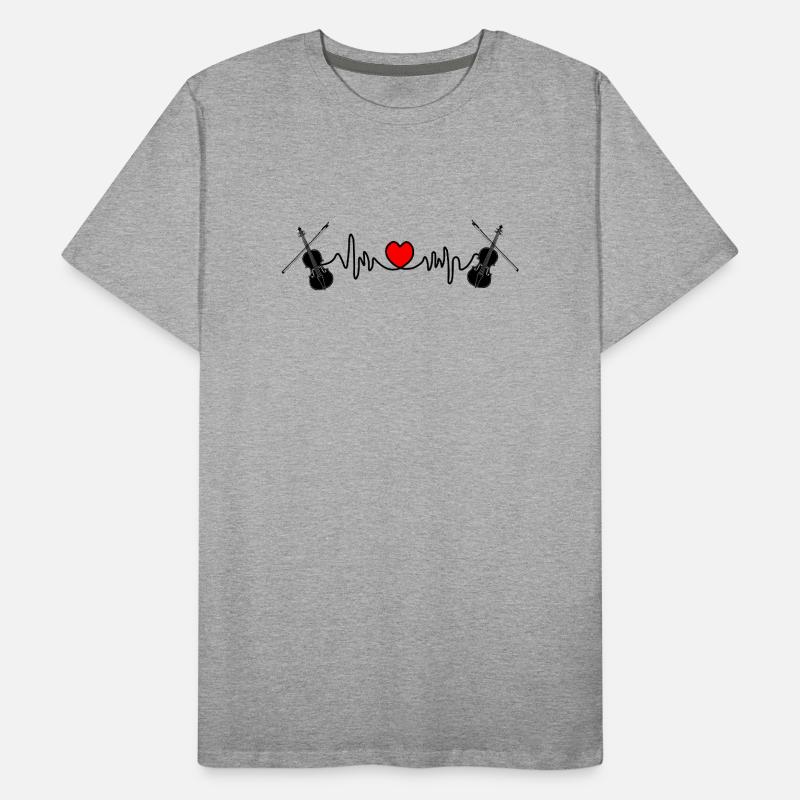 Cardio Herzfrequenz Violine Männer Premium Bio T-Shirt