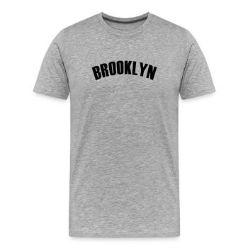 Chemise Brooklyn - T-shirt bio Premium Homme - gris chiné - Devant - Damien (186cm)