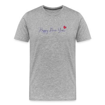 BONNE ANNEE. SAINT SYLVESTRE. NOUVELLE ANNÉE - T-shirt bio Premium Homme - gris chiné - Devant - Damien (186cm)
