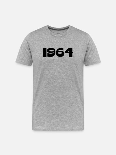 Personalize 1964 60th Birthday Template - Men's Premium Organic T-Shirt - heather grey
