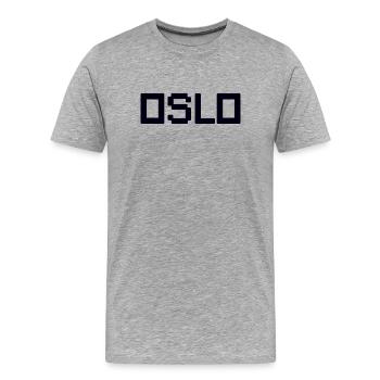 OSLO, Norvège, Norvège - T-shirt bio Premium Homme - gris chiné - Devant - Damien (186cm)