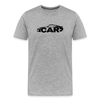 Voiture de sport - Logo de voiture cool - T-shirt bio Premium Homme - gris chiné - Devant - Damien (186cm)