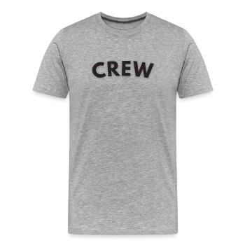 équipage - T-shirt bio Premium Homme - gris chiné - Devant - Damien (186cm)