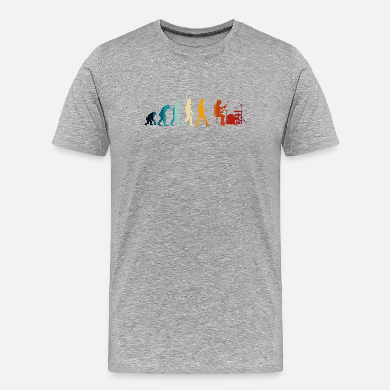 Évolution de la batterie - T-shirt bio Premium Homme - gris chiné