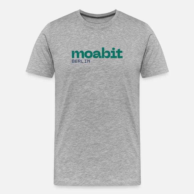 Moabit Berlin Schönes simples Design - Männer Premium Bio T-Shirt - Grau meliert