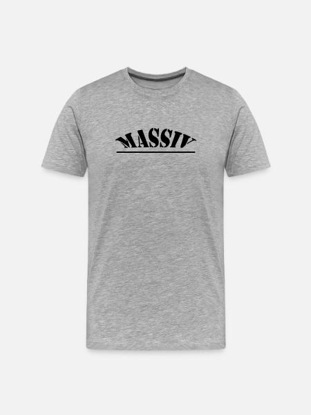 Massive - Men's Premium Organic T-Shirt - heather grey