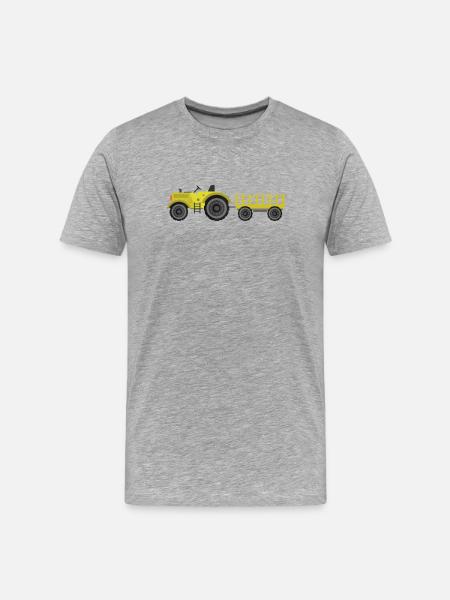 Landtraktor - Männer Premium Bio T-Shirt - Grau meliert