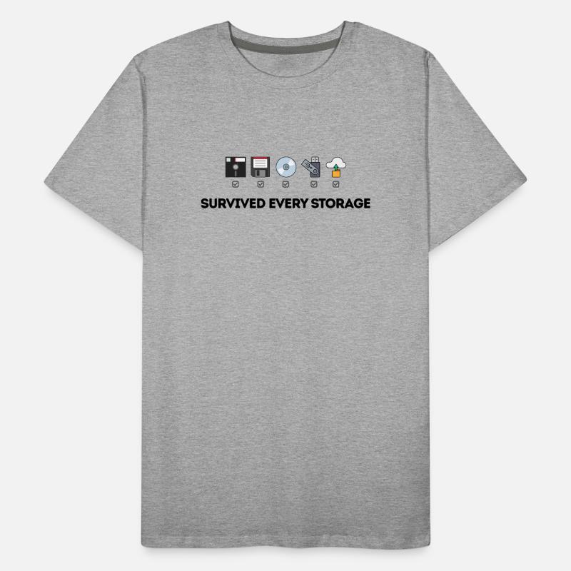 Entwicklung der Datenspeicherung – Tech-Ikonen Männer Premium Bio T-Shirt