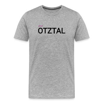 ötztal süßer text  - Männer Premium Bio T-Shirt - Grau meliert - Vorne - Damien (186cm)