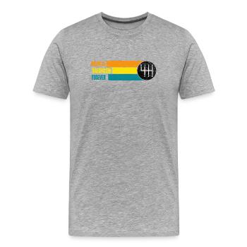 Manual Transmission Forever - Men's Premium Organic T-Shirt - heather grey - Front - Damien (186cm)
