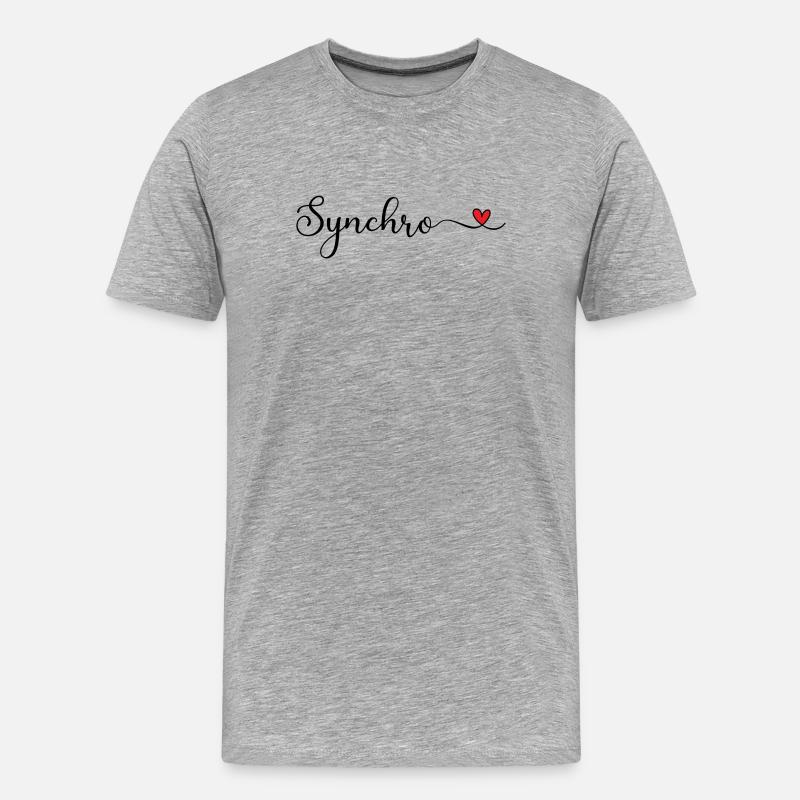 Synchronschwimmen - Männer Premium Bio T-Shirt - Grau meliert