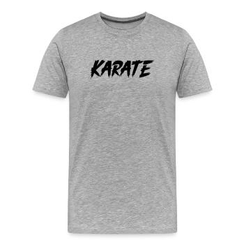 karaté - T-shirt bio Premium Homme - gris chiné - Devant - Damien (186cm)
