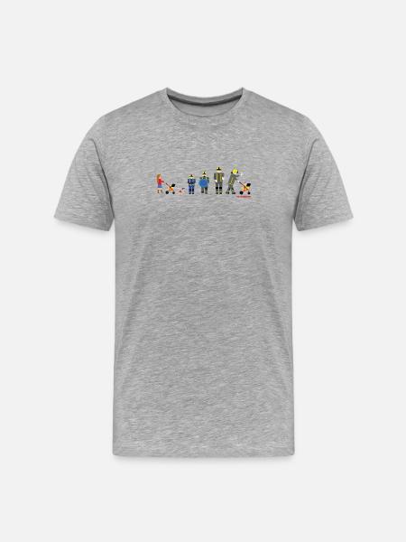 From pram to firefighter - Men's Premium Organic T-Shirt - heather grey