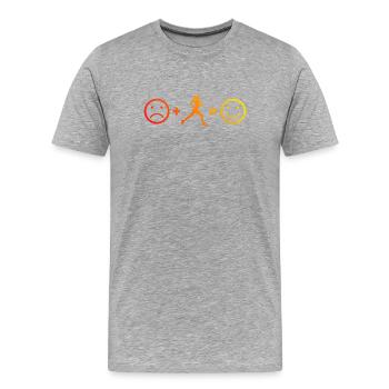 Geschenkidee für eine Running mit Running - Männer Premium Bio T-Shirt - Grau meliert - Vorne - Damien (186cm)