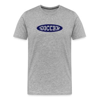 Soccer - T-shirt bio Premium Homme - gris chiné - Devant - Damien (186cm)